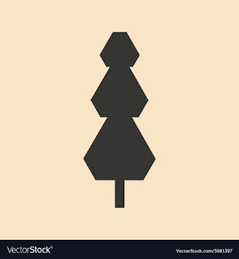 Flat in black and white mobile application tree vector image
