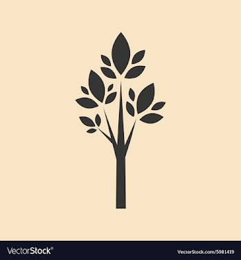 Flat in black and white mobile application tree vector image