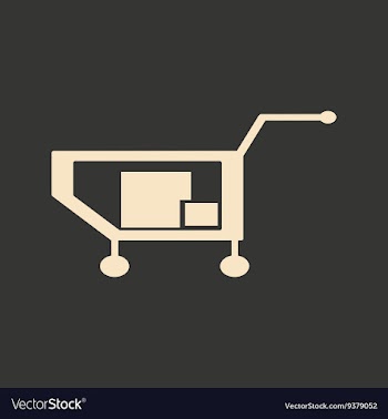 Flat in black and white mobile application truck vector image