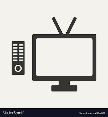 Flat in black and white mobile application tv vector image
