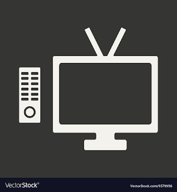 Flat in black and white mobile application tv vector image