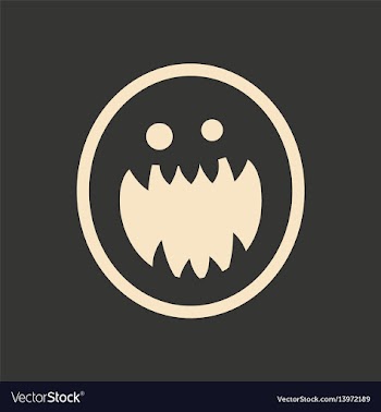 Flat in black and white mobile application vampire vector image