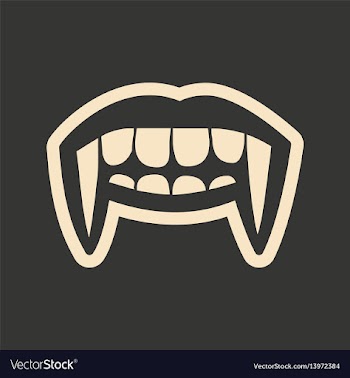 Flat in black and white mobile application vampire vector image