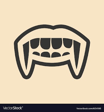 Flat in black and white mobile application vampire vector image