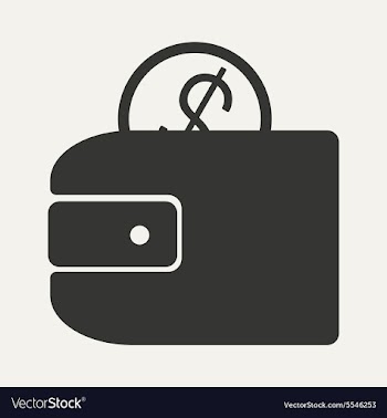 Flat in black and white mobile application wallet vector image