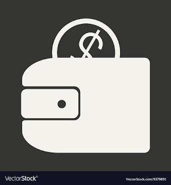 Flat in black and white mobile application wallet vector image
