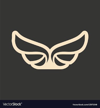Flat in black and white mobile application wings vector image