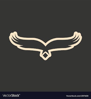 Flat in black and white mobile application wings vector image