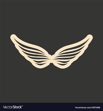Flat in black and white mobile application wings vector image