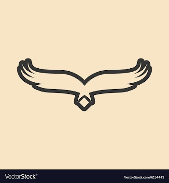 Flat in black and white mobile application wings vector image