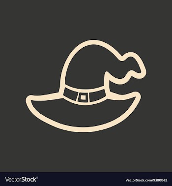 Flat in black and white mobile application Witch s vector image
