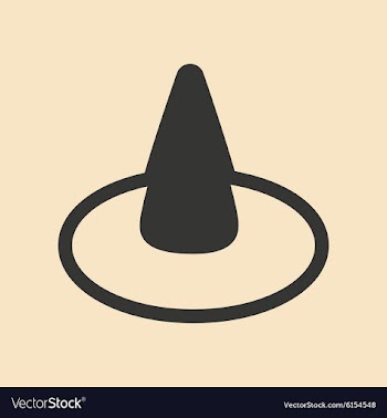 Flat in black and white mobile application witch vector image