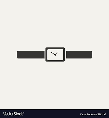 Flat in black and white mobile application wrist vector image