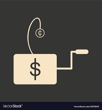Flat in black and white money box vector image