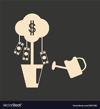 Flat in black and white money tree vector image