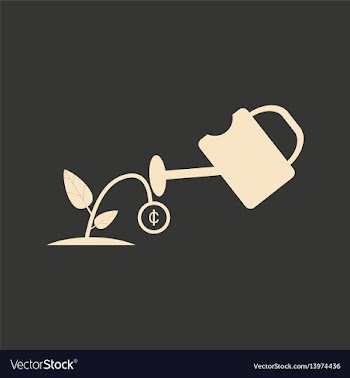 Flat in black and white money tree vector image