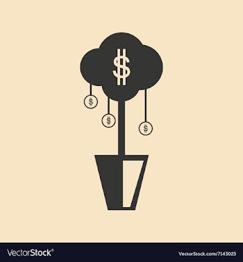 Flat in black and white Money Tree vector image