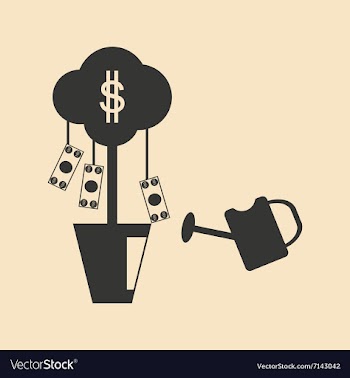 Flat in black and white Money Tree vector image