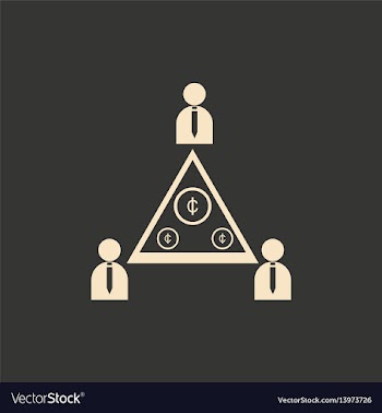 Flat in black and white people pyramid money vector image