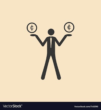 Flat in black and white People with coins on hands vector image