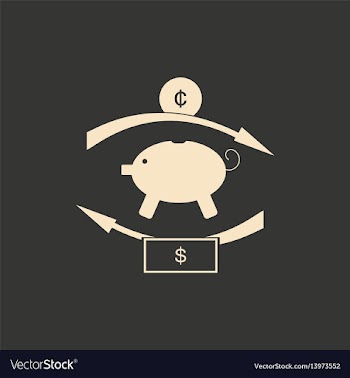 Flat in black and white piggy bank money vector image