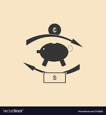 Flat in black and white piggy bank money vector image