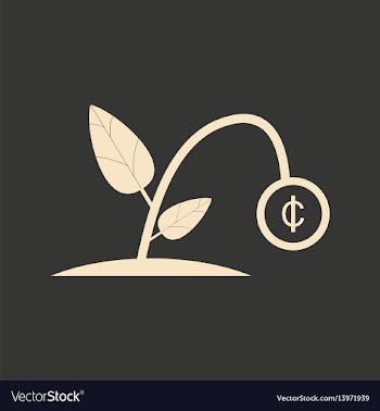 Flat in black and white plant coin vector image