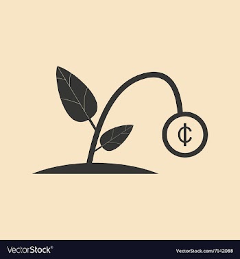 Flat in black and white plant coin vector image