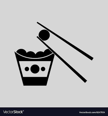 Flat in black and white rice balls vector image