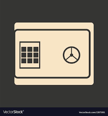 Flat in black and white safe code vector image