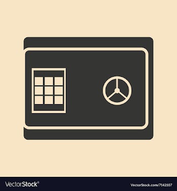 Flat in black and white safe code vector image