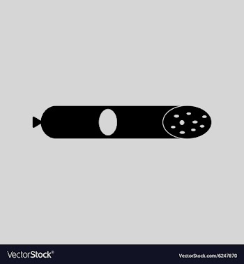 Flat in black and white stick sausages vector image