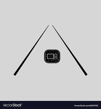 Flat in black and white sushi Roll vector image