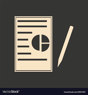 Flat in black white contract and pen vector image