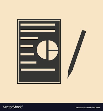 Flat in black white contract and pen vector image