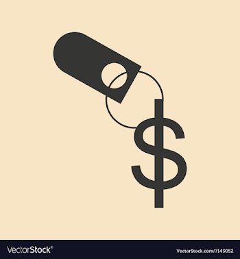 Flat in black white dollar and Keychain vector image