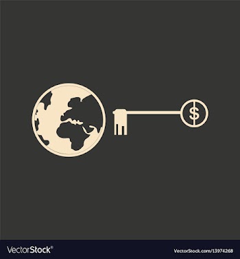 Flat in black white earth and the key vector image
