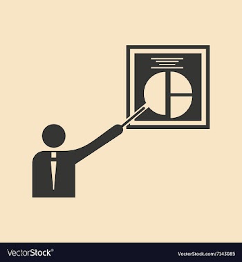 Flat in black white Man and chart vector image