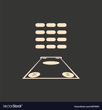 Flat in black white money and atm vector image