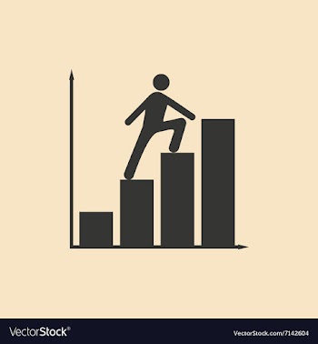 Flat in black white People and career chart vector image