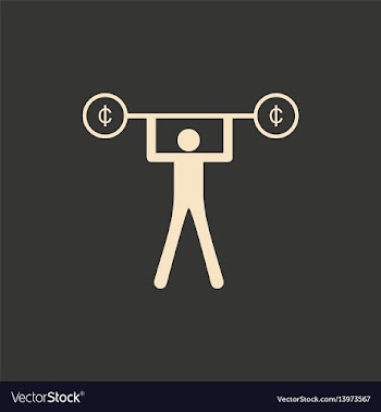 Flat in black white people and money weight vector image
