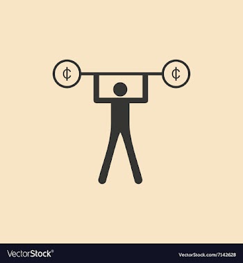 Flat in black white people and money weight vector image