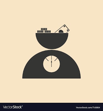 Flat in black white Scales and money vector image