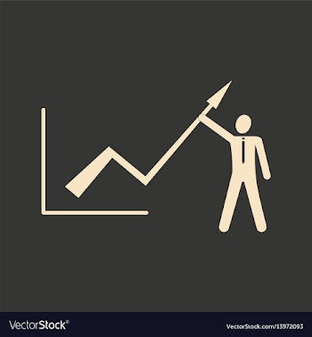 Flat in black white schedule economic and people vector image
