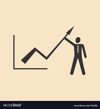 Flat in black white schedule economic and people vector image