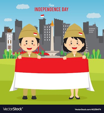 flat indonesia independence day background