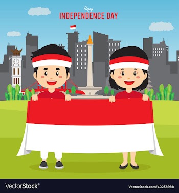 flat indonesia independence day background
