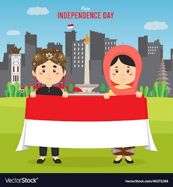 flat indonesia independence day background