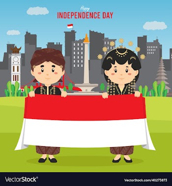 flat indonesia independence day background