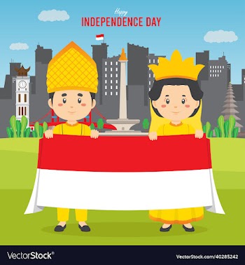 flat indonesia independence day background